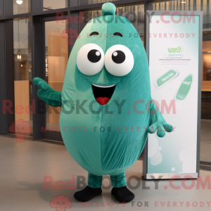Mascot character of a Teal...