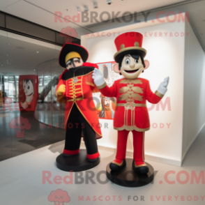 Mascot character of a Ring Master dressed with a Jumpsuit and Brooches