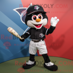 Mascot character of a Black Arrow Of Love dressed with a Baseball Tee and Ties