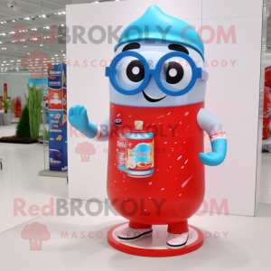 Soda Can mascot costume character dressed with a Shorts and