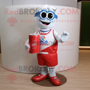 nan Soda Can mascot costume character dressed with a Shorts and Reading glasses