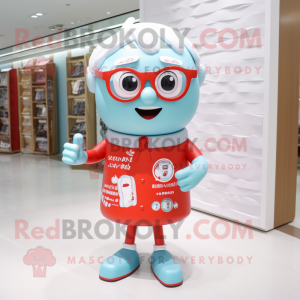 nan Soda Can mascot costume character dressed with a Shorts and Reading glasses