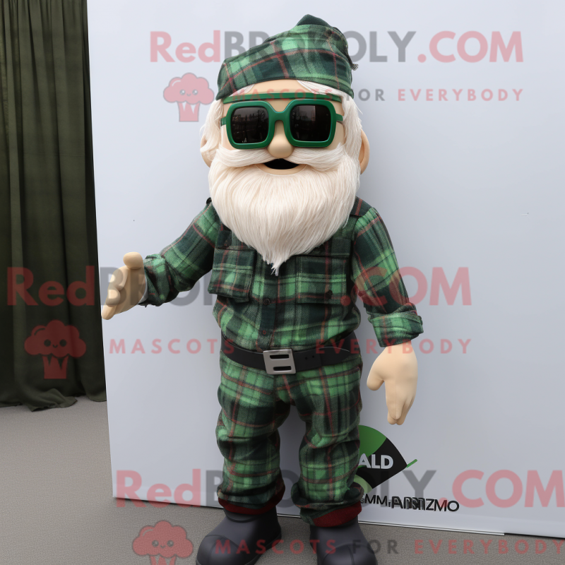 Mascot character of a Green Para Commando dressed with a Flannel Shirt and Cummerbunds Mascot character of a Green Para Commando dressed with a Flannel Shirt and Cummerbunds