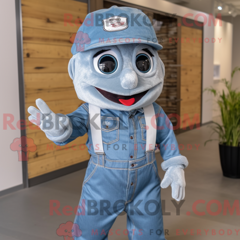Mascot character of a Silver Aglet dressed with a Chambray Shirt and Headbands Mascot character of a Silver Aglet dressed with a Chambray Shirt and Headbands