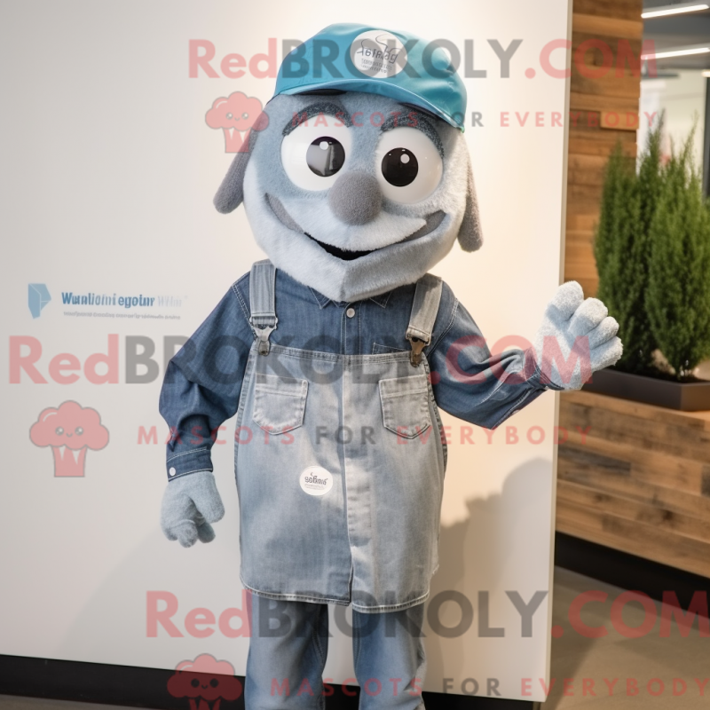 Mascot character of a Silver Aglet dressed with a Chambray Shirt and Headbands Mascot character of a Silver Aglet dressed with a Chambray Shirt and Headbands