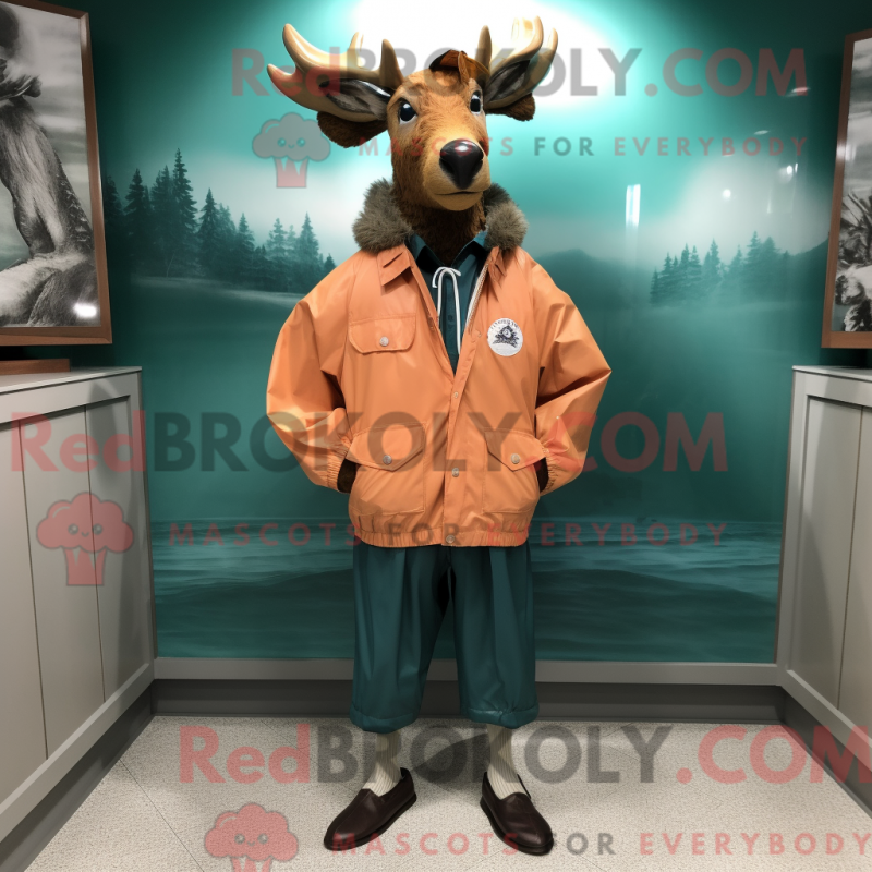 Mascot character of a Irish Elk dressed with a Windbreaker and Pocket squares Mascot character of a Irish Elk dressed with a Windbreaker and Pocket squares
