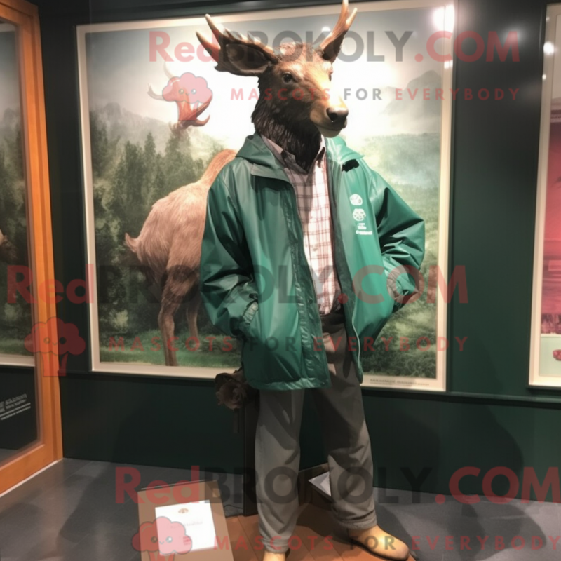 Mascot character of a Irish Elk dressed with a Windbreaker and Pocket squares Mascot character of a Irish Elk dressed with a Windbreaker and Pocket squares
