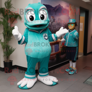Teal Ice mascotte kostuum...