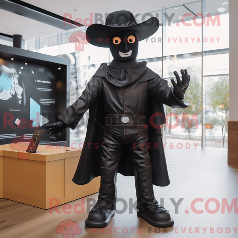 Mascot character of a Black Cowboy dressed with a Suit Jacket and Gloves Mascot character of a Black Cowboy dressed with a Suit Jacket and Gloves