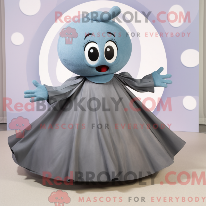 Mascot character of a Gray Ray dressed with a Circle Skirt and Wraps Mascot character of a Gray Ray dressed with a Circle Skirt and Wraps