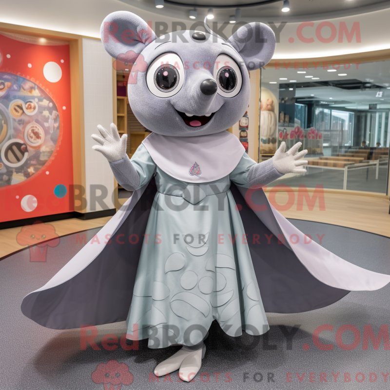 Mascot character of a Gray Ray dressed with a Circle Skirt and Wraps Mascot character of a Gray Ray dressed with a Circle Skirt and Wraps
