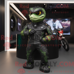 Mascot character of a Anaconda dressed with a Biker Jacket and Smartwatches