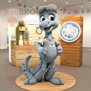 Gray Seahorse mascotte...