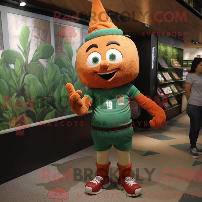 Mascot character of a Rust Spinach dressed with a Polo Shirt and Watches Mascot character of a Rust Spinach dressed with a Polo Shirt and Watches