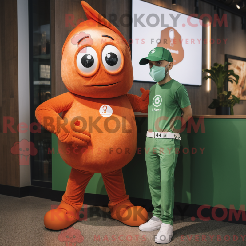 Mascot character of a Rust Spinach dressed with a Polo Shirt and Watches Mascot character of a Rust Spinach dressed with a Polo Shirt and Watches