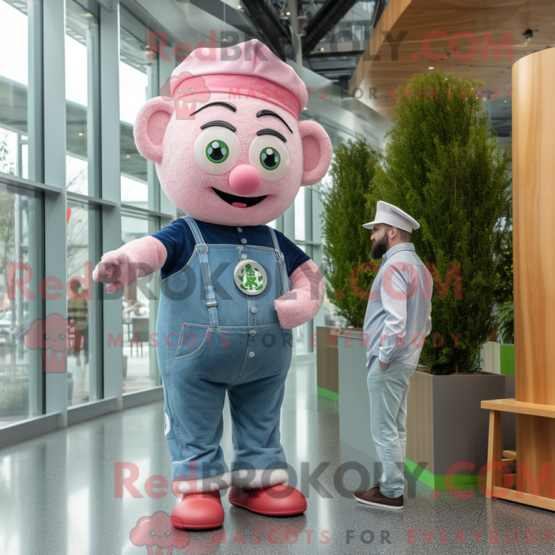Mascot character of a Pink Irish Flag dressed with a Chambray Shirt and Watches Mascot character of a Pink Irish Flag dressed with a Chambray Shirt and Watches
