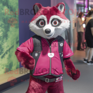 Magenta Raccoon maskot...