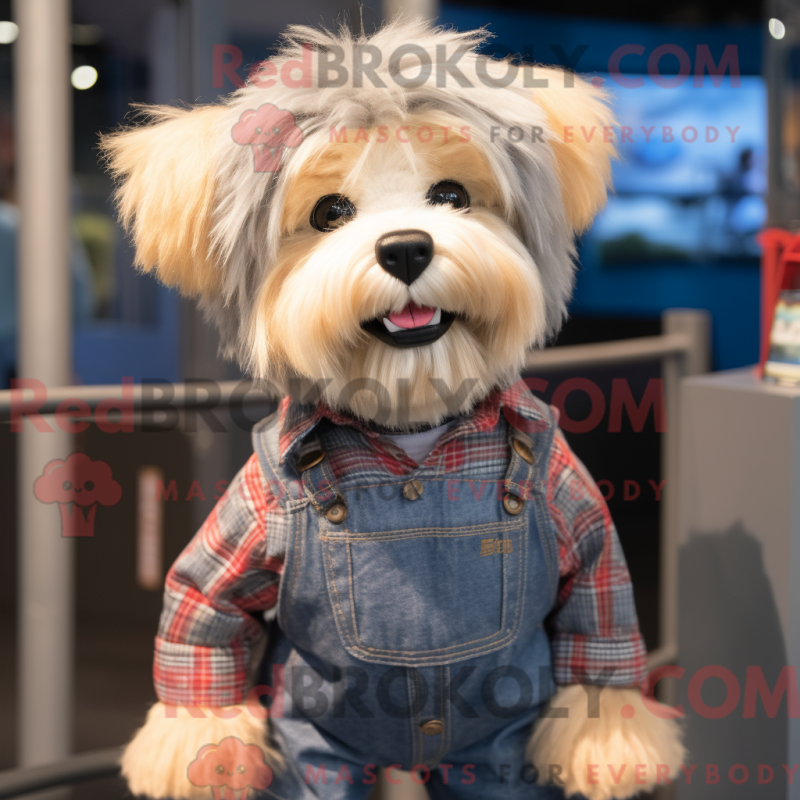 Mascot character of a Dog dressed with a Jeans and Hairpins Mascot character of a Dog dressed with a Jeans and Hairpins
