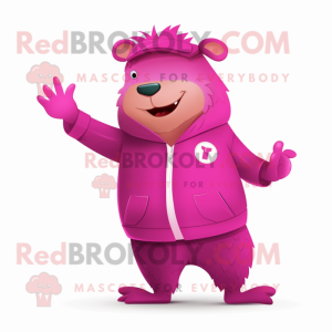 Magenta Capibara mascotte...