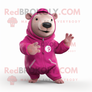 Magenta Capibara mascotte...