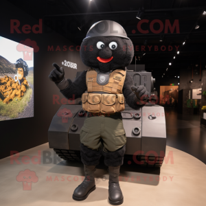 Black Army Soldier maskot...