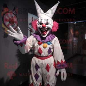 White Evil Clown maskot...