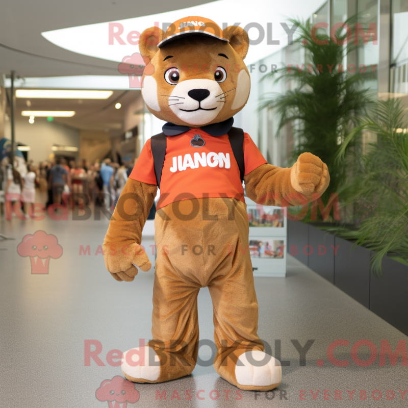 Mascot character of a Puma dressed with a Chinos and Foot pads Mascot character of a Puma dressed with a Chinos and Foot pads