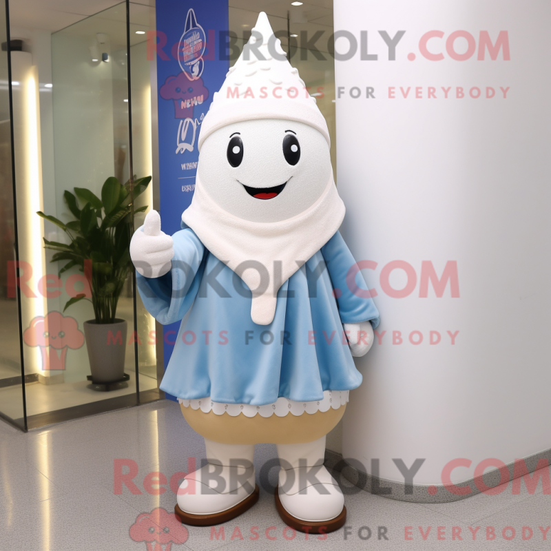 Mascot character of a Ice Cream Cone dressed with a Bootcut Jeans and Shawl pins Mascot character of a Ice Cream Cone dressed with a Bootcut Jeans and Shawl pins