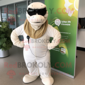 White Titanoboa mascot costume character dressed with a Romper and Sunglasses
