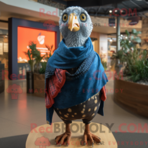 Mascot character of a Rust Guinea Fowl dressed with a Skinny Jeans and Shawls