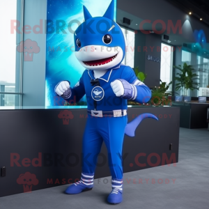 Blue Shark mascotte kostuum...