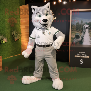 White Say Wolf mascotte...