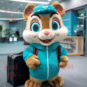 Turquoise Chipmunk mascotte...