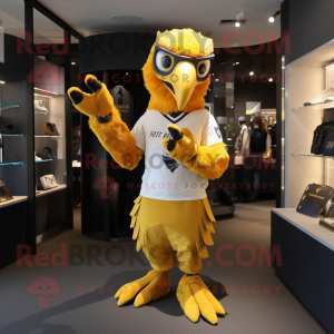 Gold Eagle maskot kostym...