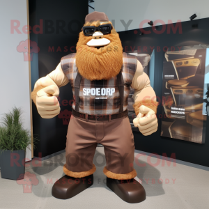 Brown Strongman mascotte...