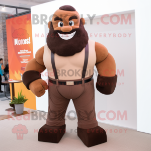 Brun Strongman maskot...