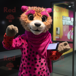 Magenta Cheetah mascotte...