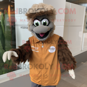 Bruin Emu mascotte kostuum...