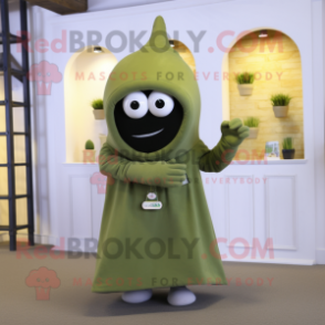 Olive Phone mascot costume character dressed with a Hoodie and Scarf clips