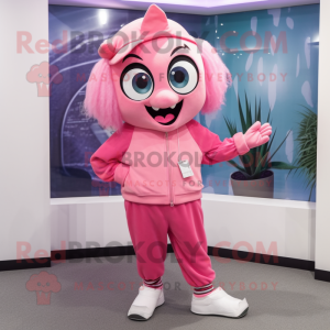 Pink Cod mascotte kostuum...