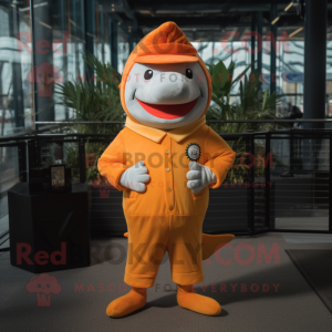 Orange Shark maskot kostume...