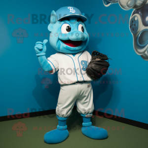 Cyan Baseball Glove maskot...