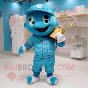 Cyan Baseball Glove maskot...