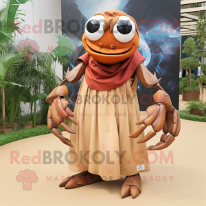 Brown Crab mascotte kostuum...