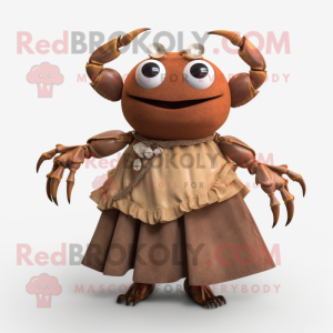 Brown Crab mascotte kostuum...