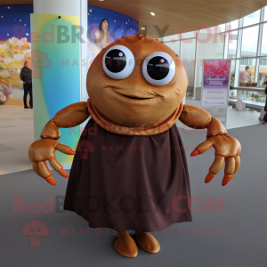 Brown Crab mascotte kostuum...