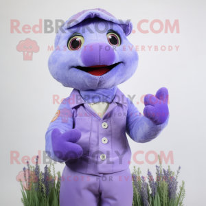 Lavendel torsk maskot drakt...