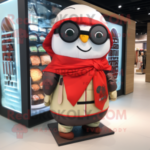 nan Sushi mascot costume character dressed with a Parka and Wallets