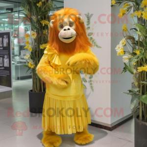 Citrongul orangutang maskot...