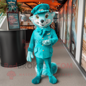 Turquoise Fox mascotte...
